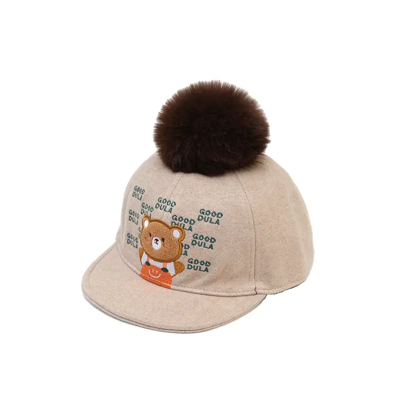 New Embroidered Baby Bear Cap with Tongue 2024 Autumn - Image 9