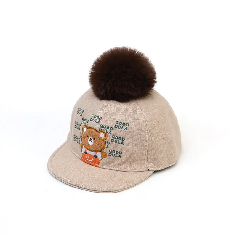 New Embroidered Baby Bear Cap with Tongue 2024 Autumn - Image 2