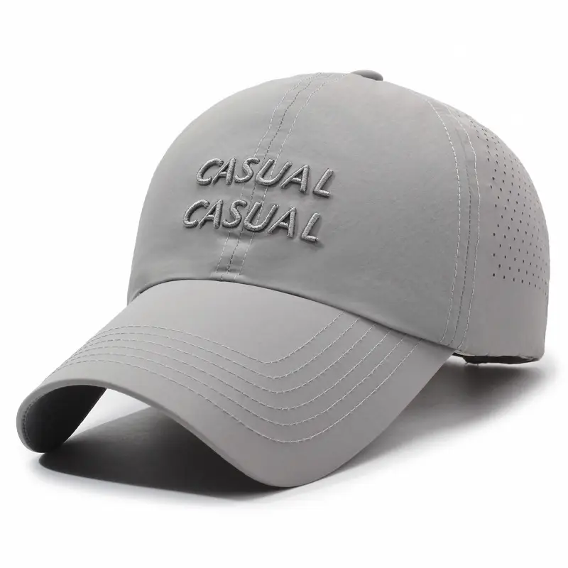 Beige Casual Baseball Cap for Men Women - Image 4