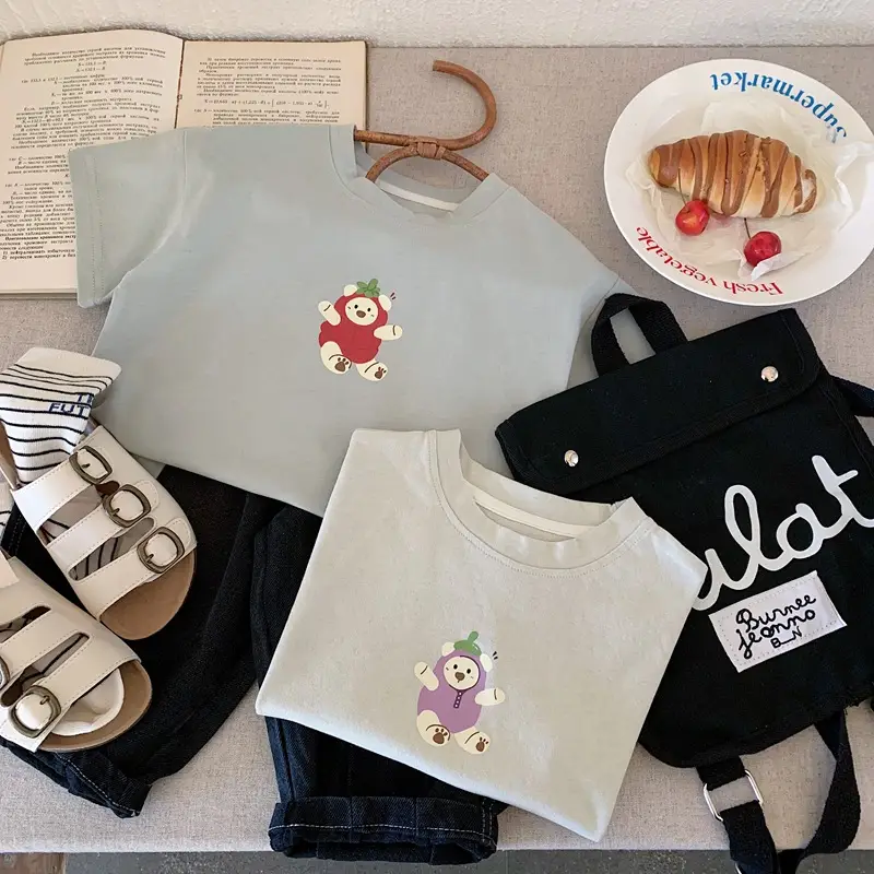 Boys Cotton T-Shirt White Short Sleeve Summer 2025 — feature 3