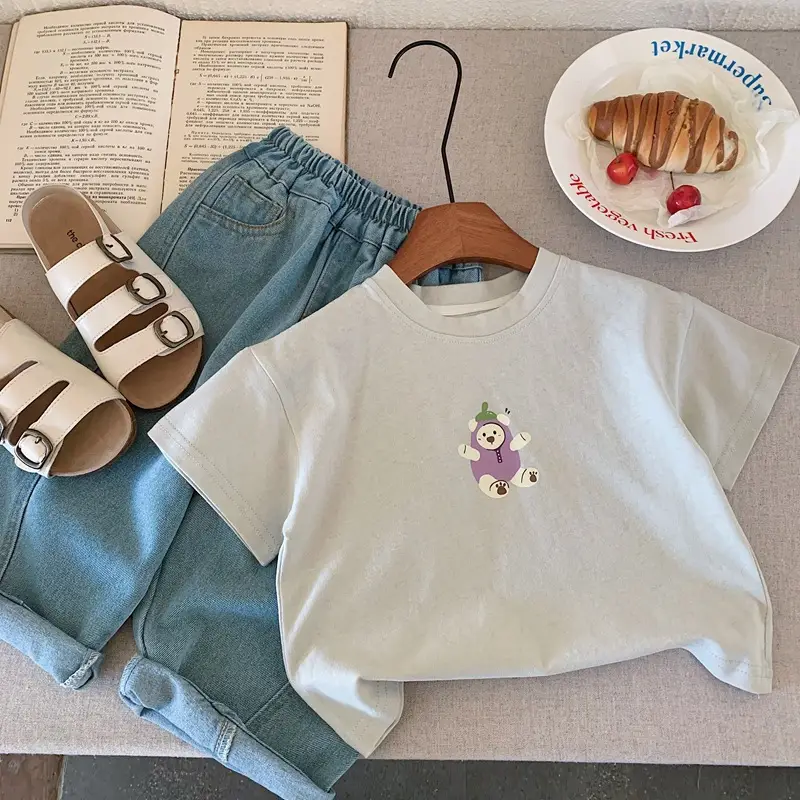 Boys Cotton T-Shirt White Short Sleeve Summer 2025 — feature 9