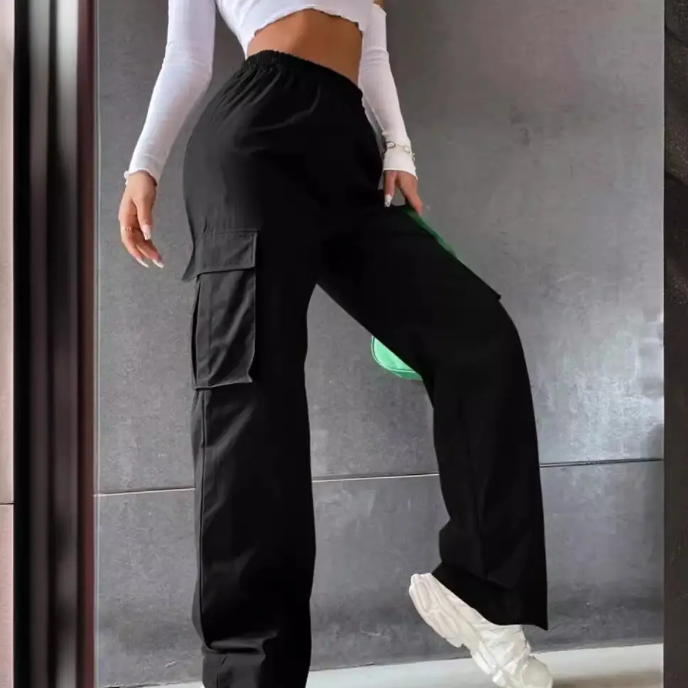 Women Wide Leg Pants Spring Autumn High Waist Casual Wear