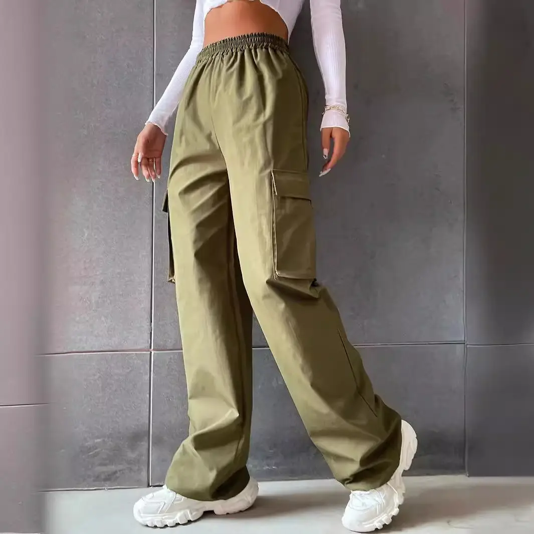 Women Wide Leg Pants Spring Autumn High Waist Casual Wear