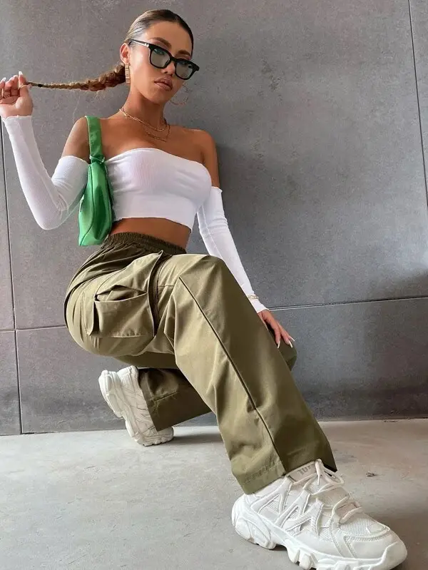 Women Wide Leg Pants Spring Autumn High Waist Casual Wear — feature 12