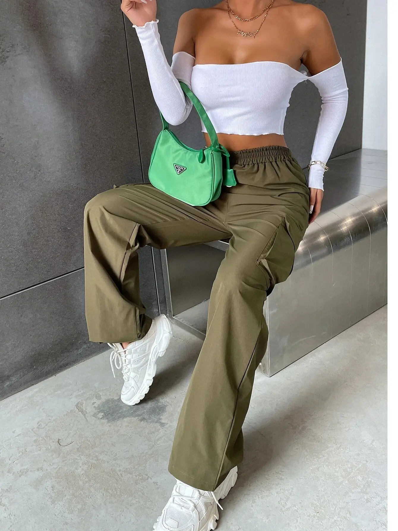 Women Wide Leg Pants Spring Autumn High Waist Casual Wear — feature 13