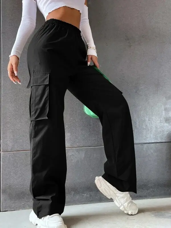 Women Wide Leg Pants Spring Autumn High Waist Casual Wear — feature 3