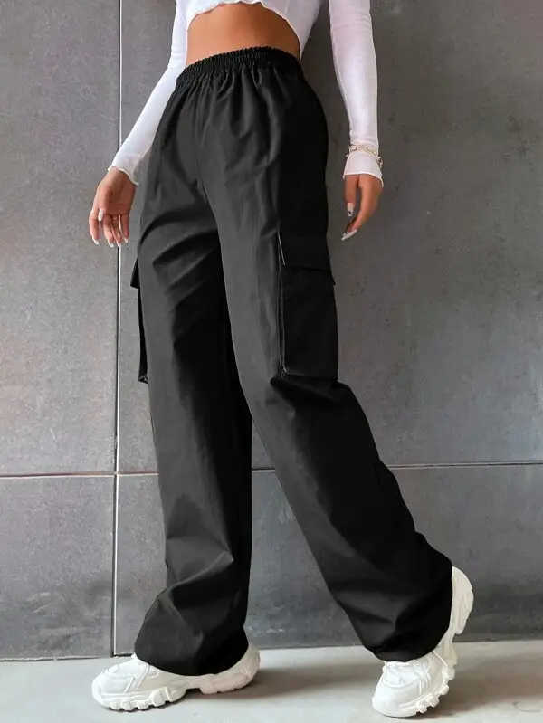Women Wide Leg Pants Spring Autumn High Waist Casual Wear — feature 4