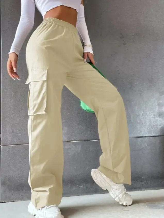 Women Wide Leg Pants Spring Autumn High Waist Casual Wear