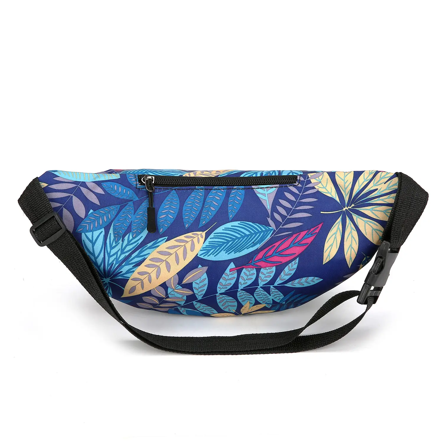 Outdoor Printed Mobile Phone Waist Bag Multi-compartment Double Zipper