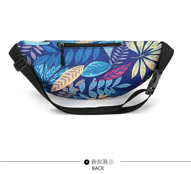 Outdoor Printed Mobile Phone Waist Bag Multi-compartment Double Zipper — feature 29