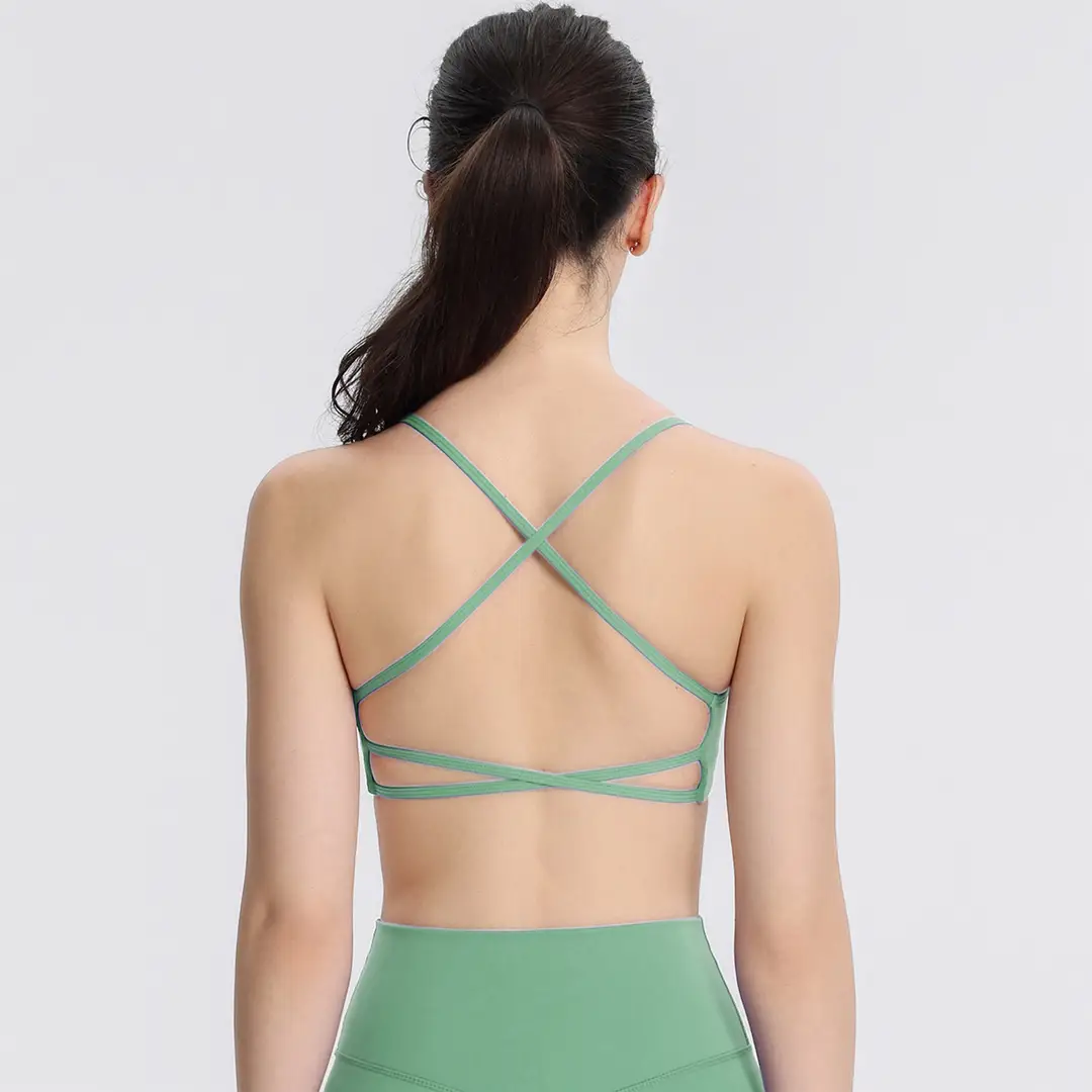 Sports Underwear Women's One-piece Cup Back Pilates Bra Fitness Bra Vest Yoga Clothes Breathable Sweat Absorption