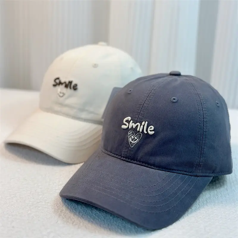 White Embroidered Baseball Cap for Women Spring Summer - Image 9