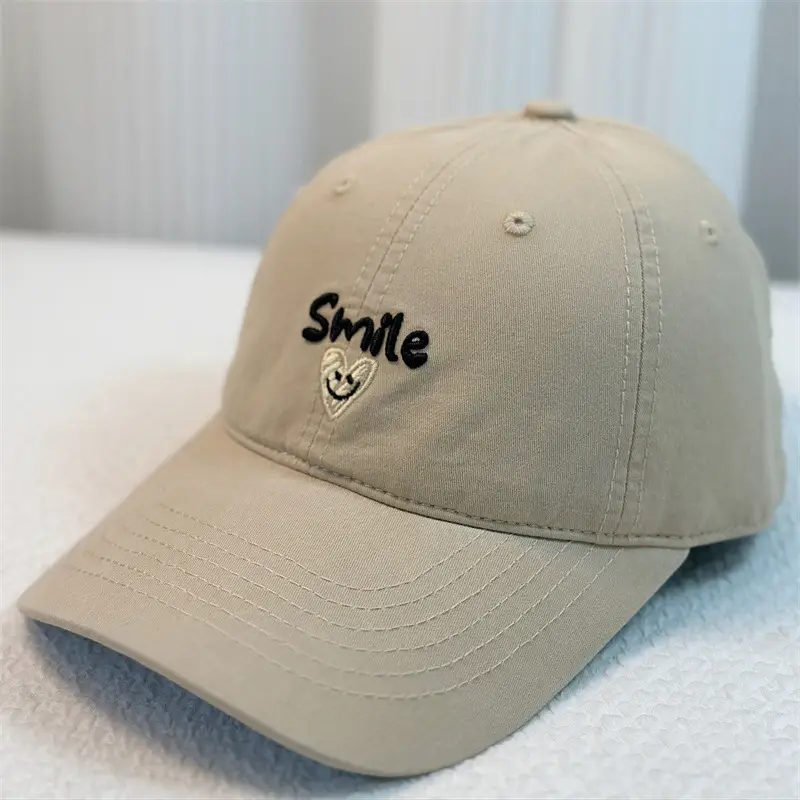 White Embroidered Baseball Cap for Women Spring Summer - Image 3