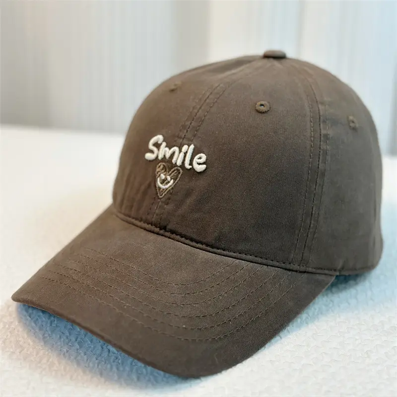 White Embroidered Baseball Cap for Women Spring Summer - Image 7