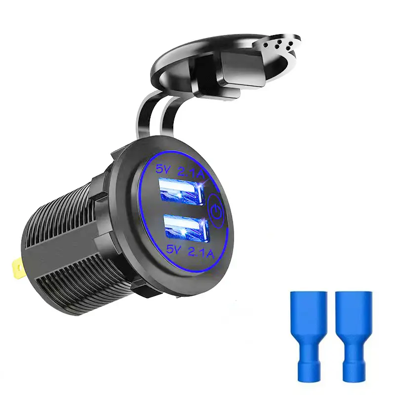 45W Motorcycle Car Charger Waterproof Dual USB