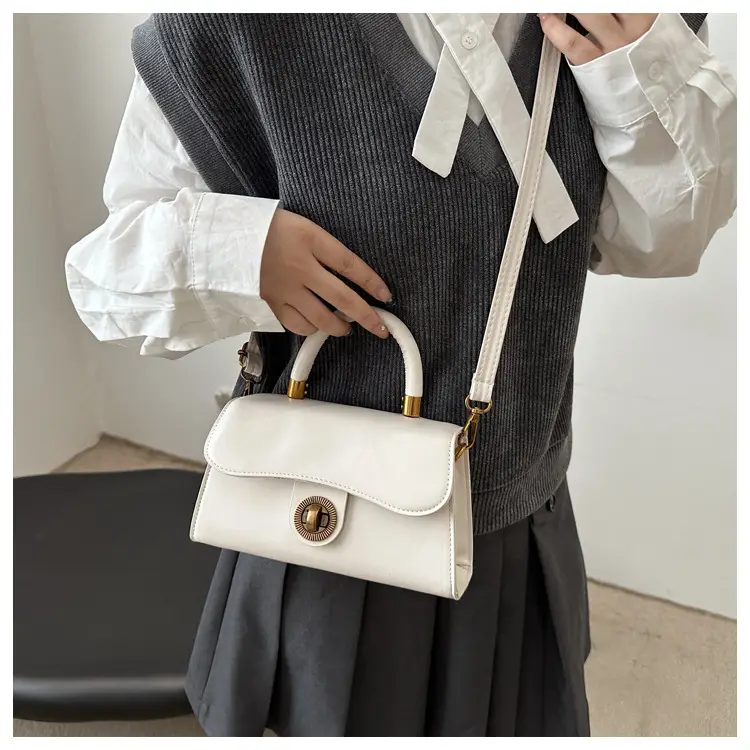 Women's Red Textured Shoulder Bag with Gold Clasp — feature 20