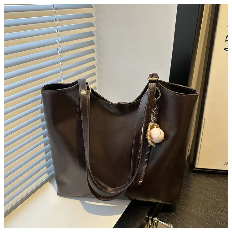 Women Vintage Brown Leather Shoulder Tote Bag Large Capacity — feature 12