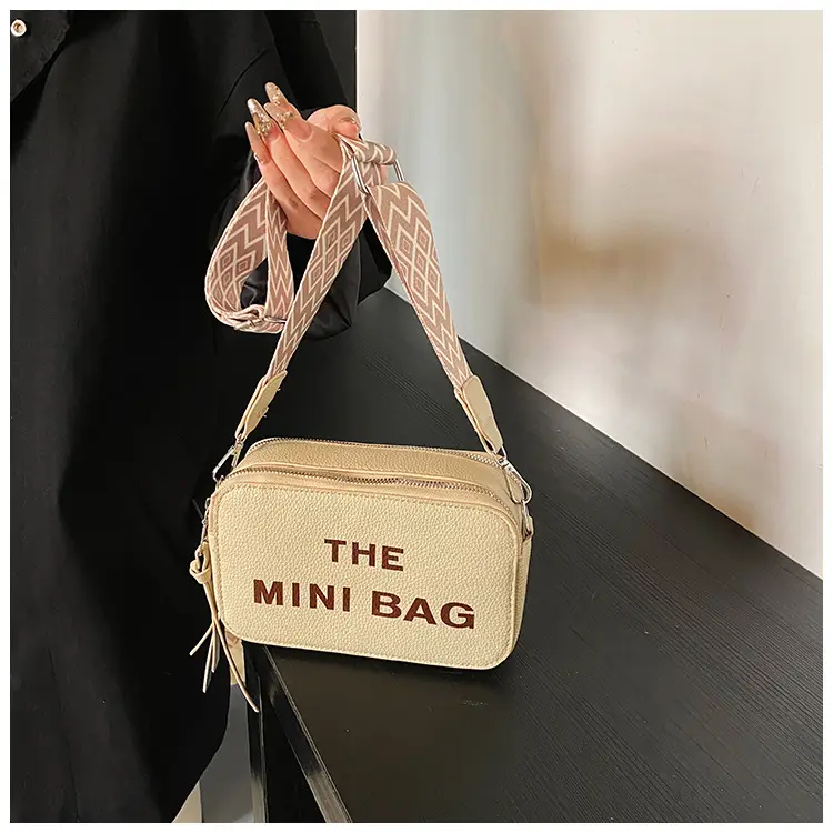 Pink Mini Crossbody Bag with Letter Print — feature 18