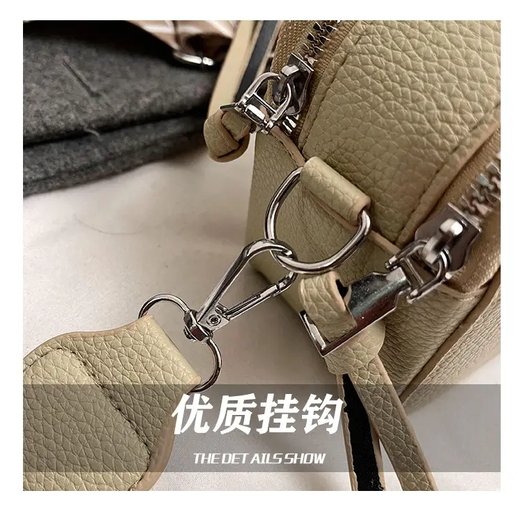 Pink Mini Crossbody Bag with Letter Print — feature 7