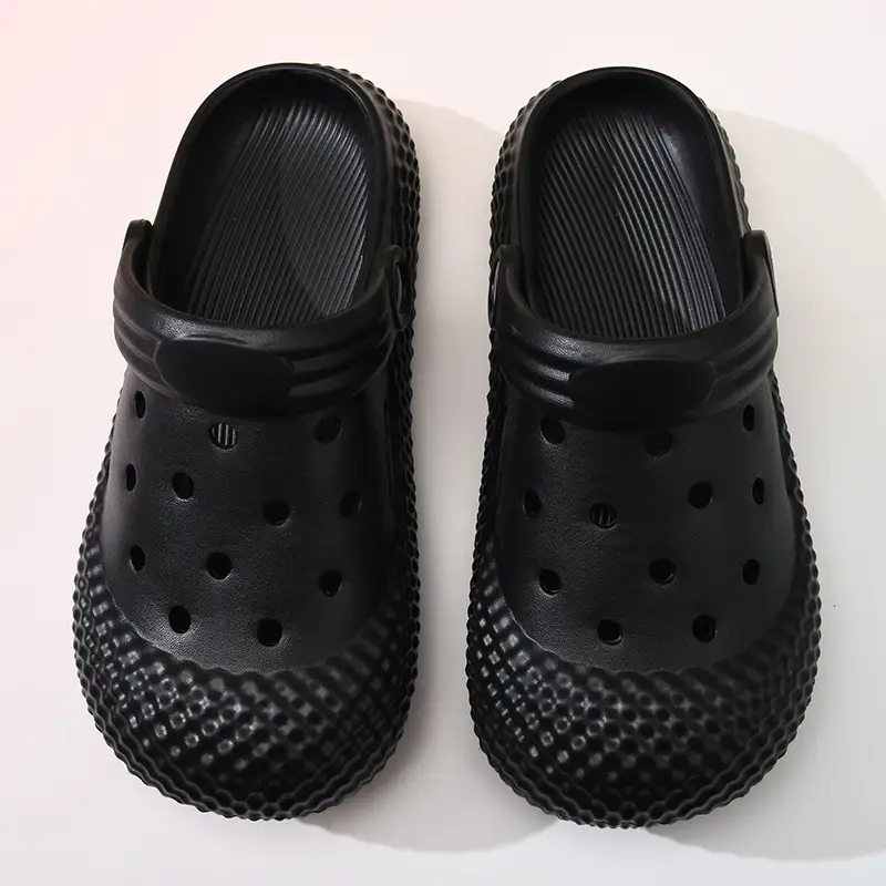 Hole Shoes Women's Summer Wearing Heightened Non-slip Baotou Thick Bottom Eva Deodorant Breathable Beach Wear-resistant Men's Slippers