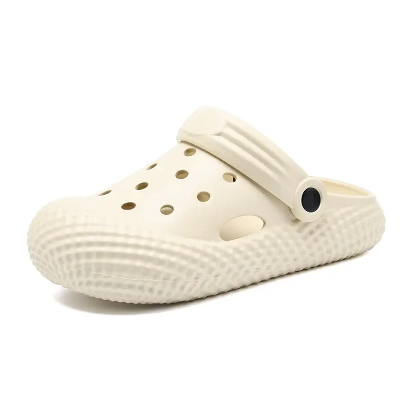 Hole Shoes Women's Summer Wearing Heightened Non-slip Baotou Thick Bottom Eva Deodorant Breathable Beach Wear-resistant Men's Slippers