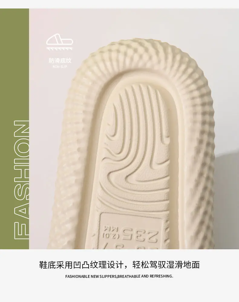 Hole Shoes Women's Summer Wearing Heightened Non-slip Baotou Thick Bottom Eva Deodorant Breathable Beach Wear-resistant Men's Slippers — feature 10