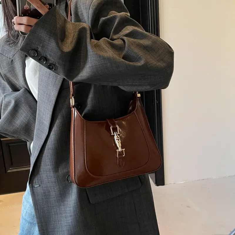 Pink Leather Shoulder Bag for Women 2025