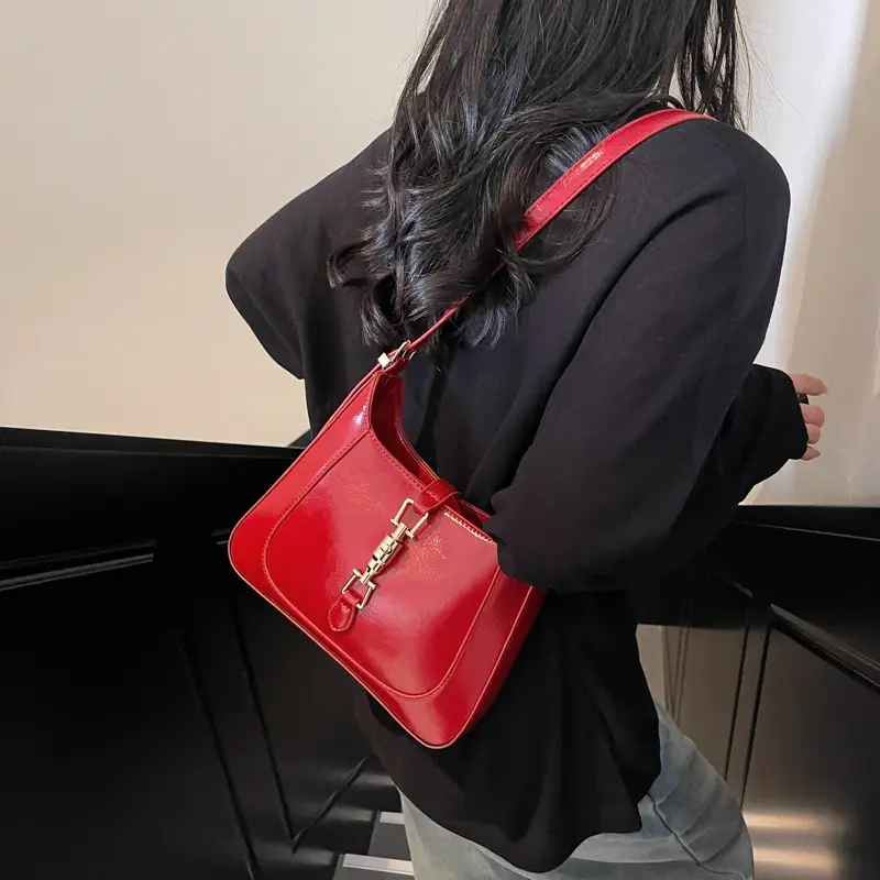 Pink Leather Shoulder Bag for Women 2025
