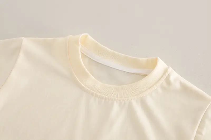 Boys T-shirt Shorts Set Summer 2025 Cotton Beige Brown — feature 6
