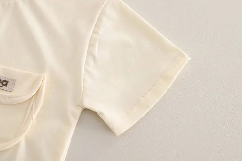 Boys T-shirt Shorts Set Summer 2025 Cotton Beige Brown — feature 7