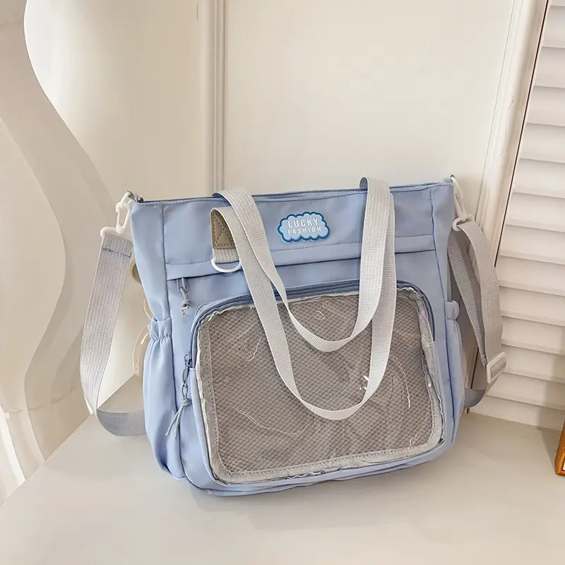 Soft Yellow Mesh Shoulder Bag for Women