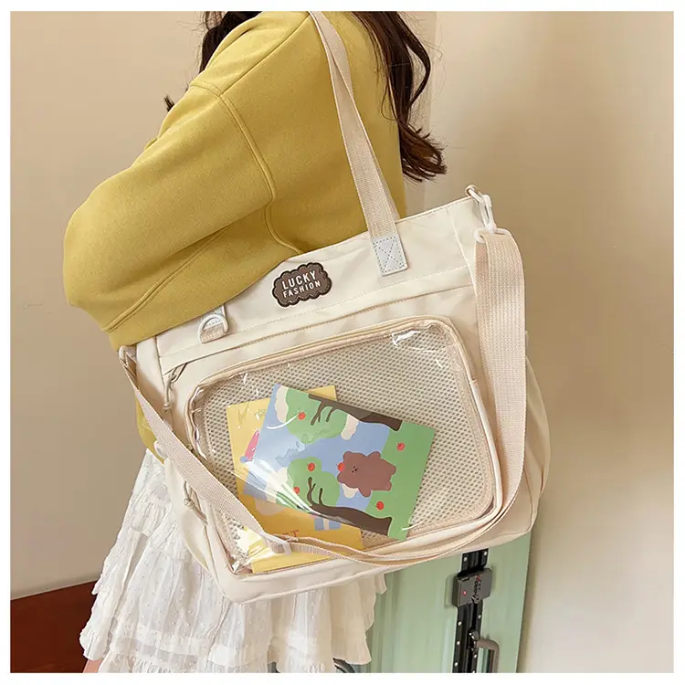 Soft Yellow Mesh Shoulder Bag for Women — feature 18