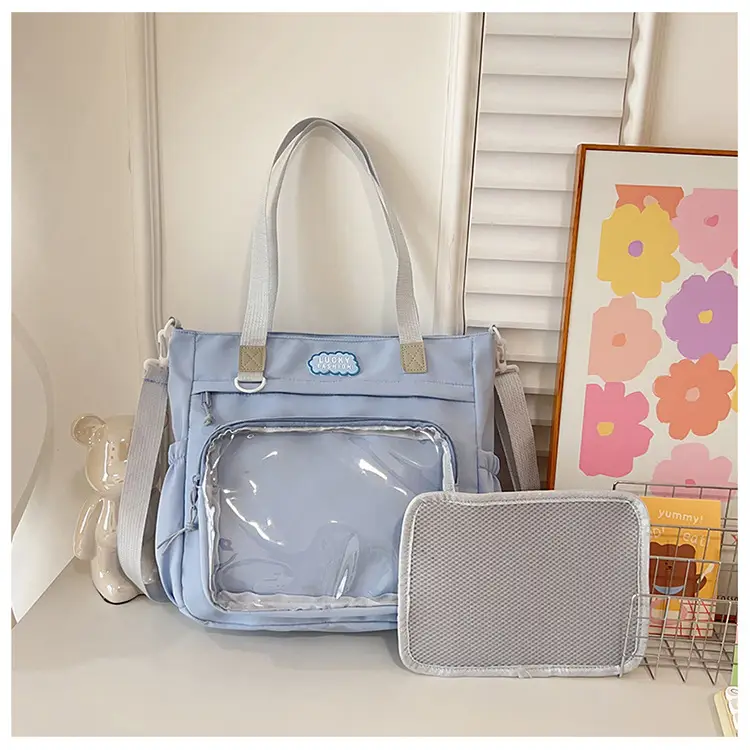 Soft Yellow Mesh Shoulder Bag for Women — feature 23