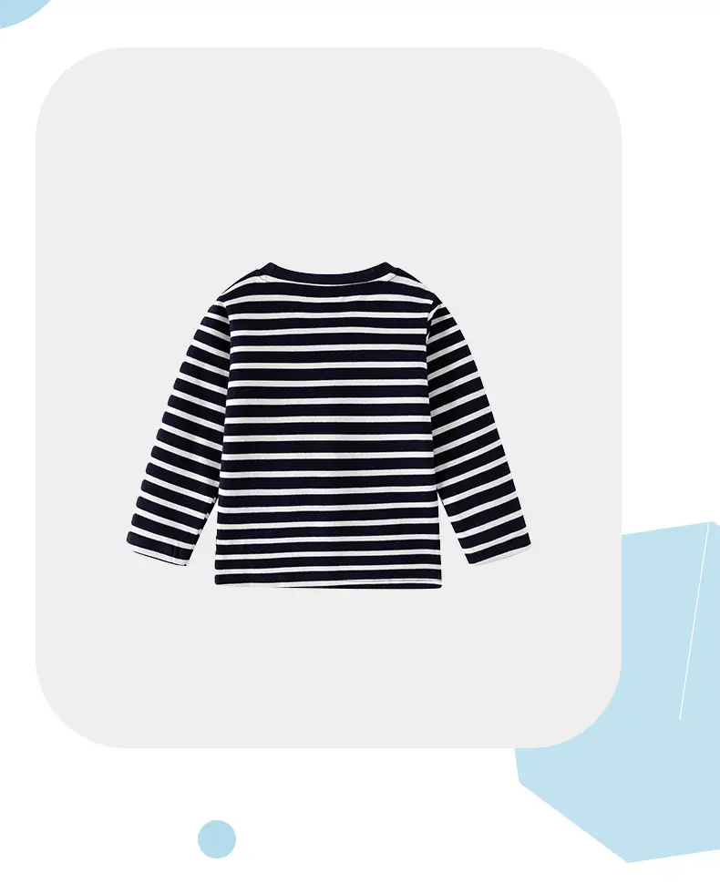 Long Sleeve T-Shirt Striped Car Print Boys Girls 2024 — feature 6