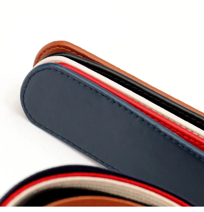 Women's Red Elastic Waist Belt with Buckle — feature 16