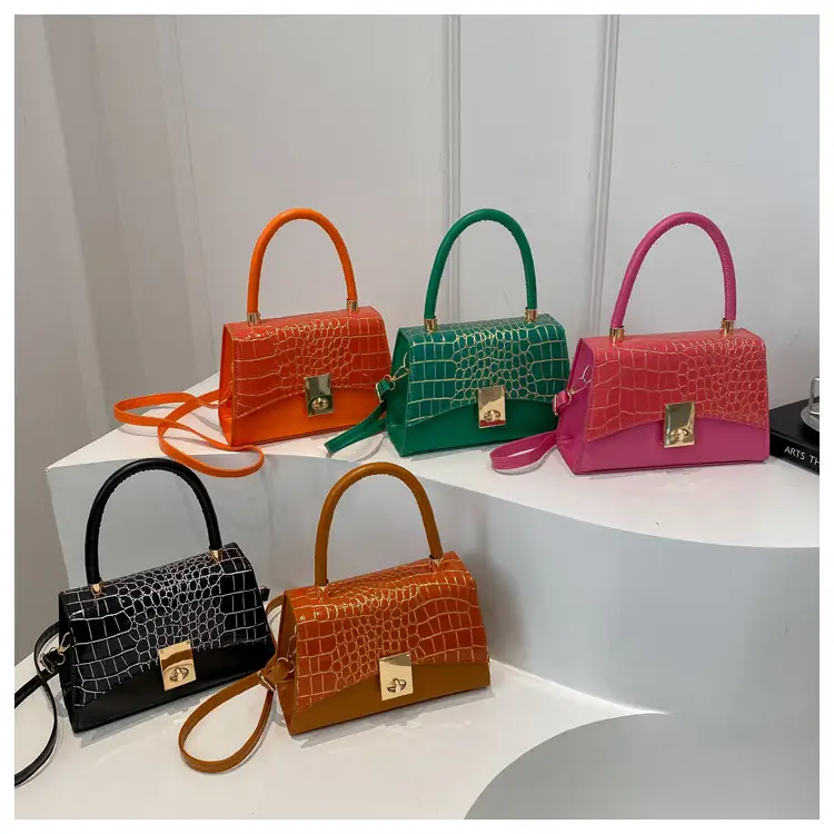 2025 Croc Leather Crossbody Bag Orange Brown — feature 25