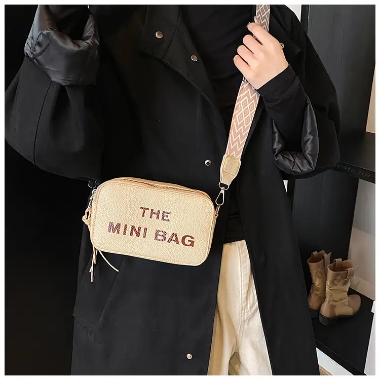 Red Korean Style Mini Shoulder Bag with Wide Strap — feature 10