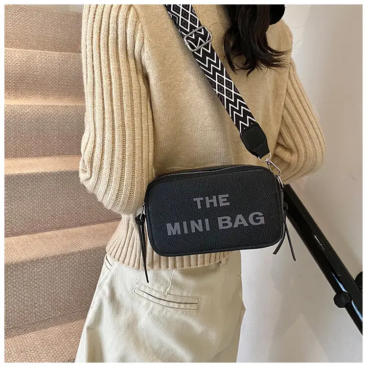 Red Korean Style Mini Shoulder Bag with Wide Strap — feature 11