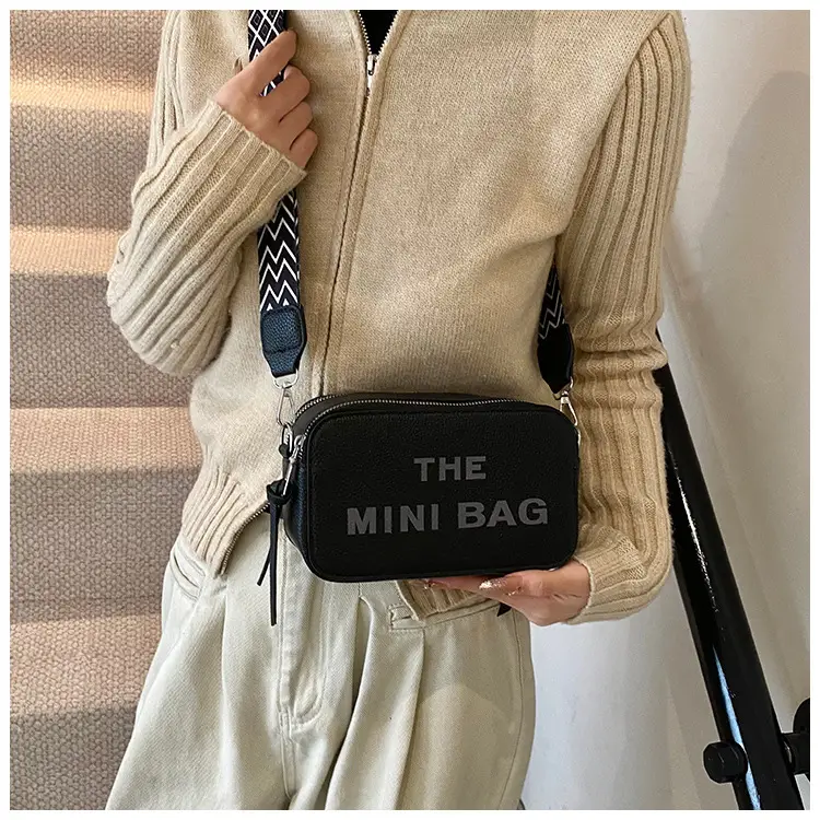 Red Korean Style Mini Shoulder Bag with Wide Strap — feature 12