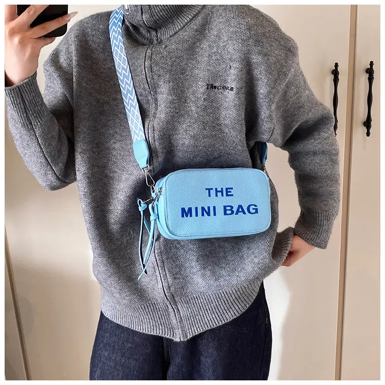 Red Korean Style Mini Shoulder Bag with Wide Strap — feature 15