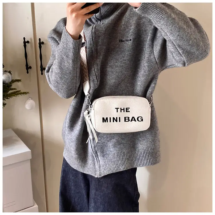Red Korean Style Mini Shoulder Bag with Wide Strap — feature 18