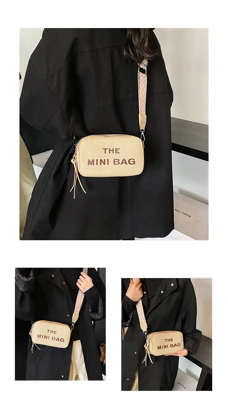 Red Korean Style Mini Shoulder Bag with Wide Strap — feature 26