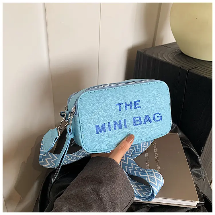 Red Korean Style Mini Shoulder Bag with Wide Strap — feature 32