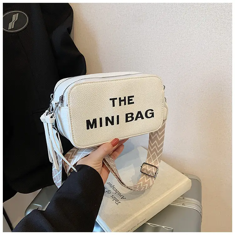 Red Korean Style Mini Shoulder Bag with Wide Strap — feature 33