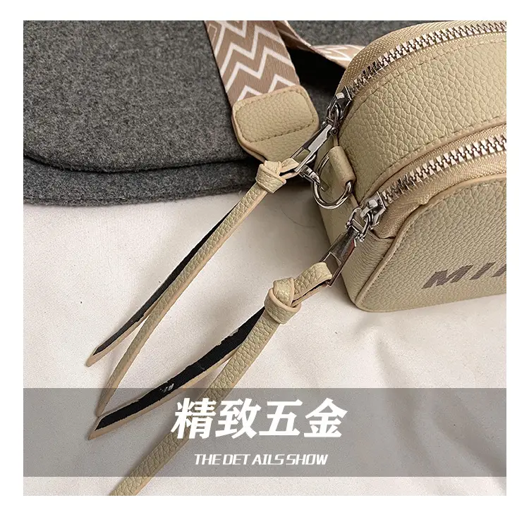 Red Korean Style Mini Shoulder Bag with Wide Strap — feature 5