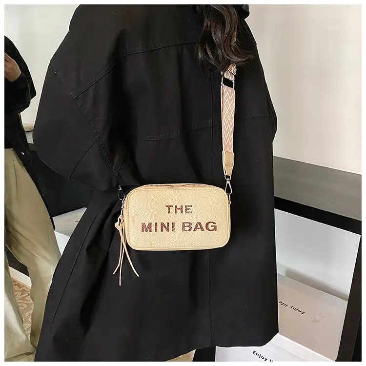 Red Korean Style Mini Shoulder Bag with Wide Strap — feature 9
