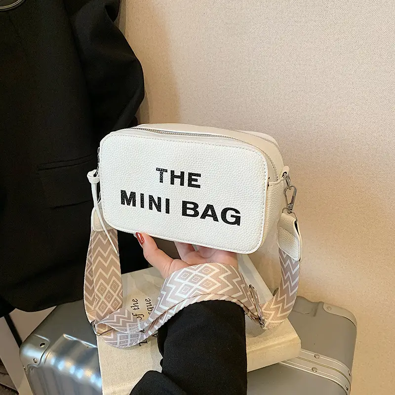 Red Korean Style Mini Shoulder Bag with Wide Strap - Image 2