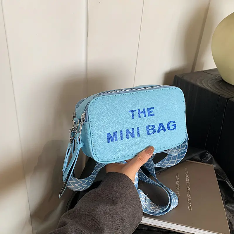 Red Korean Style Mini Shoulder Bag with Wide Strap - Image 3