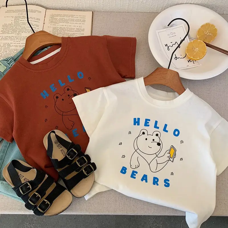 Hello Bears Printed Cotton T-Shirt for Boys Girls 2025 - Image 4