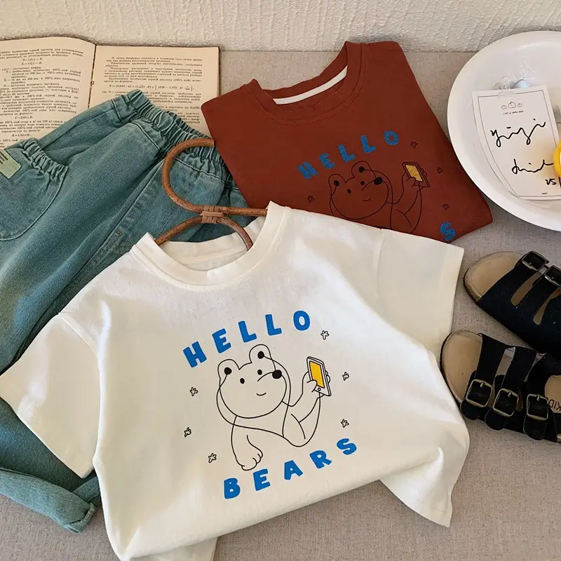 Hello Bears Printed Cotton T-Shirt for Boys Girls 2025 — feature 1